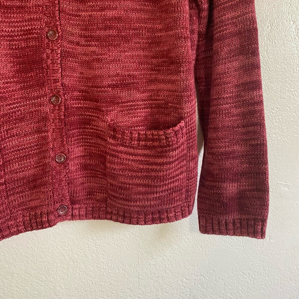 Talbots Petite Rust Multi Colored Button Front Lo… - image 3